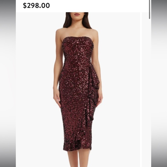 Dress the population Alexis Sequin Midi Dress Xs NWT - Picture 1 of 6